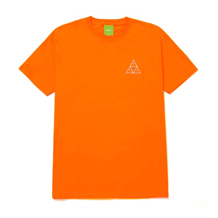 HUF ESSENTIALS TRIPLE TRIANGLE T-SHIRT SAFETY ORANGE XXL