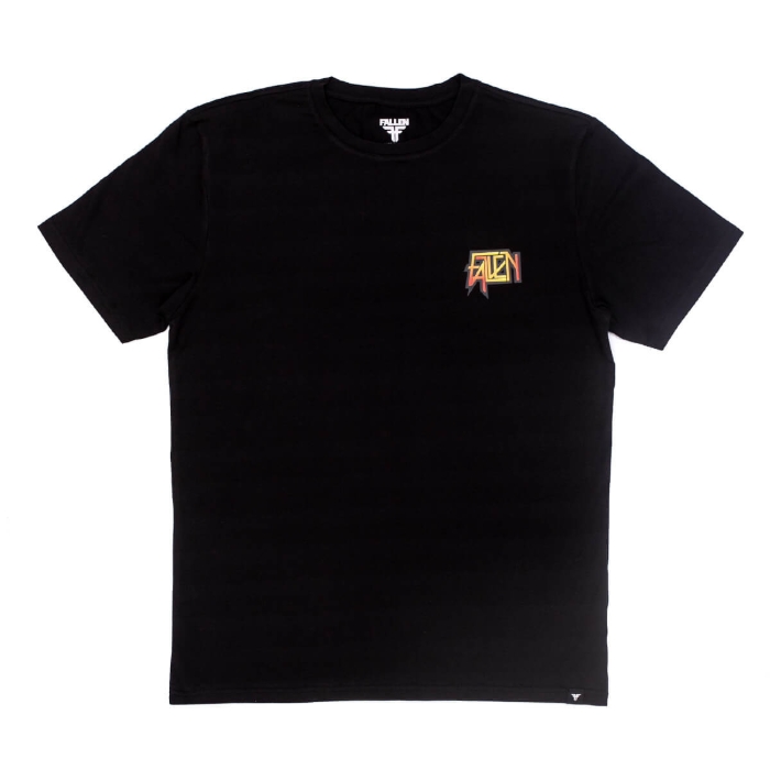 FALLEN SCORCHED T-SHIRT BLACK/YELLOW L