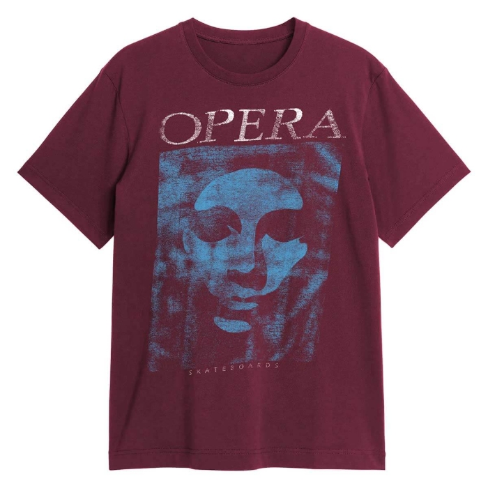 OPERA MASK VINTAGE T-SHIRT DARK MAROON M