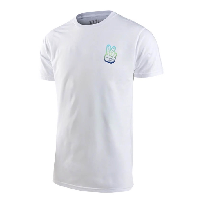 TROY LEE DESIGNS PEACE OUT T-SHIRT WHITE / BLUE M