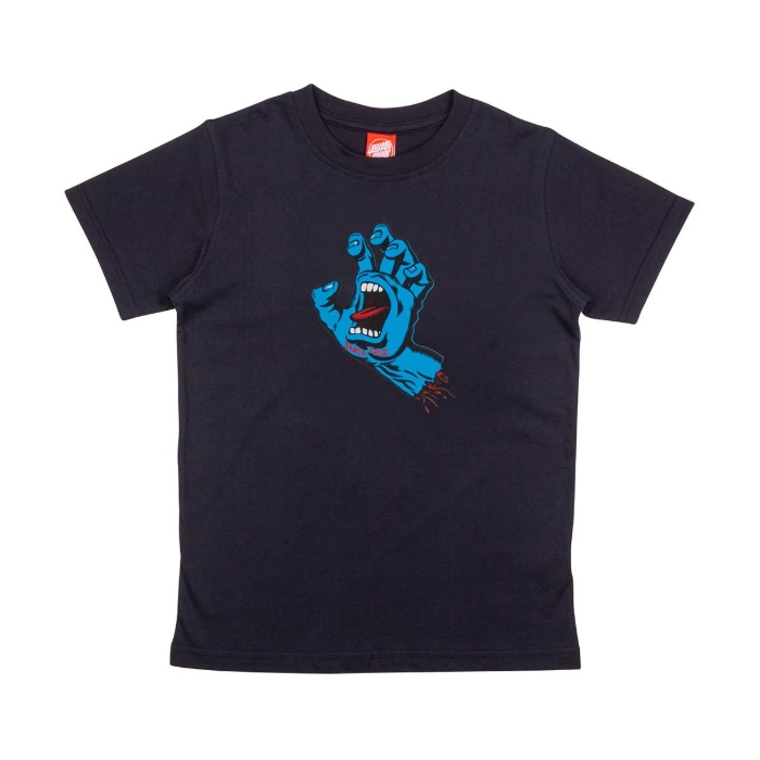 SANTA CRUZ YOUTH SCREAMING HAND T-SHIRT BLACK 12-14