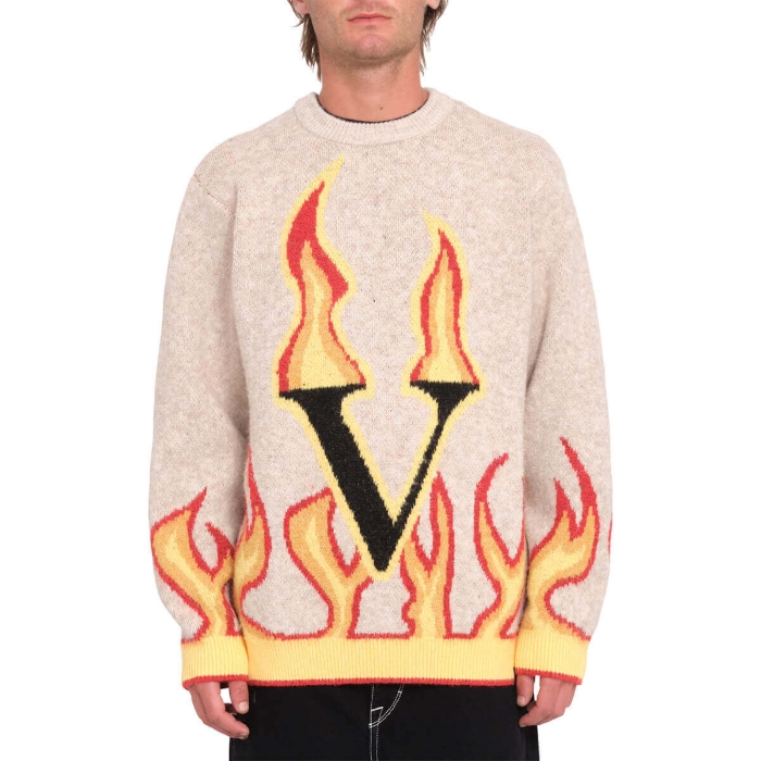 VOLCOM FERGADELIC SWEATER DIRTY WHITE M