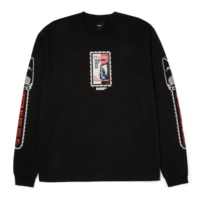 HUF DUAL CHAIN L/S T-SHIRT BLACK L
