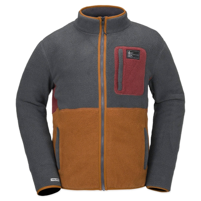 VOLCOM FLEECER FULL ZIP CHARCOAL XL