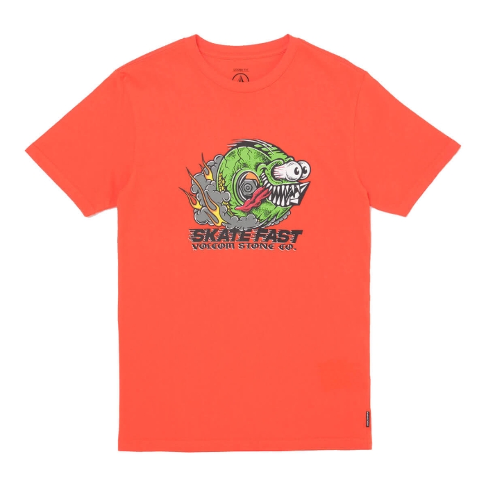 VOLCOM SKATE FAST T-SHIRT BRIGHT RED S