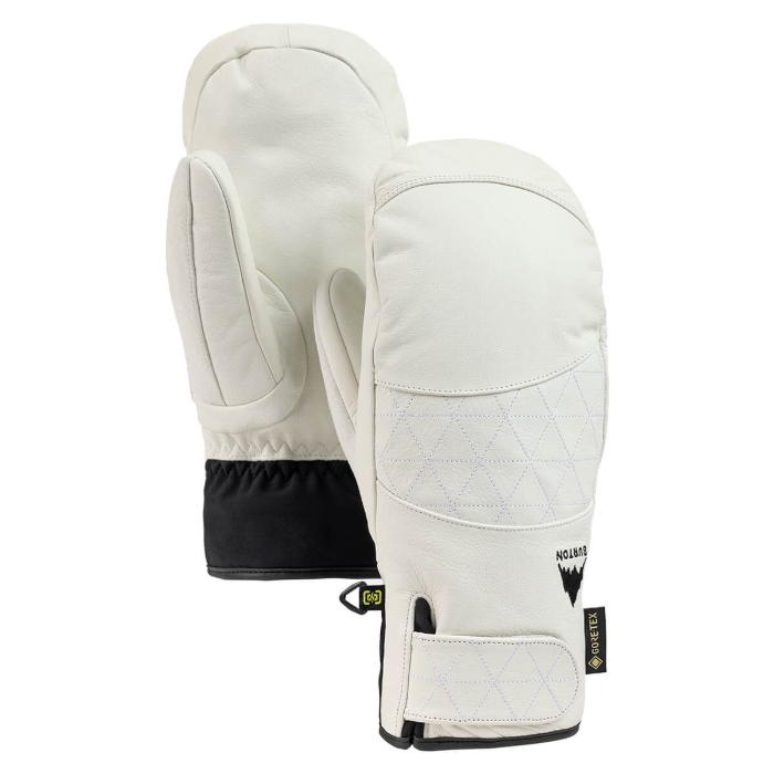 BURTON WOMEN'S GORE-TEX GONDY LEATHER MITTENS STOUT WHITE M