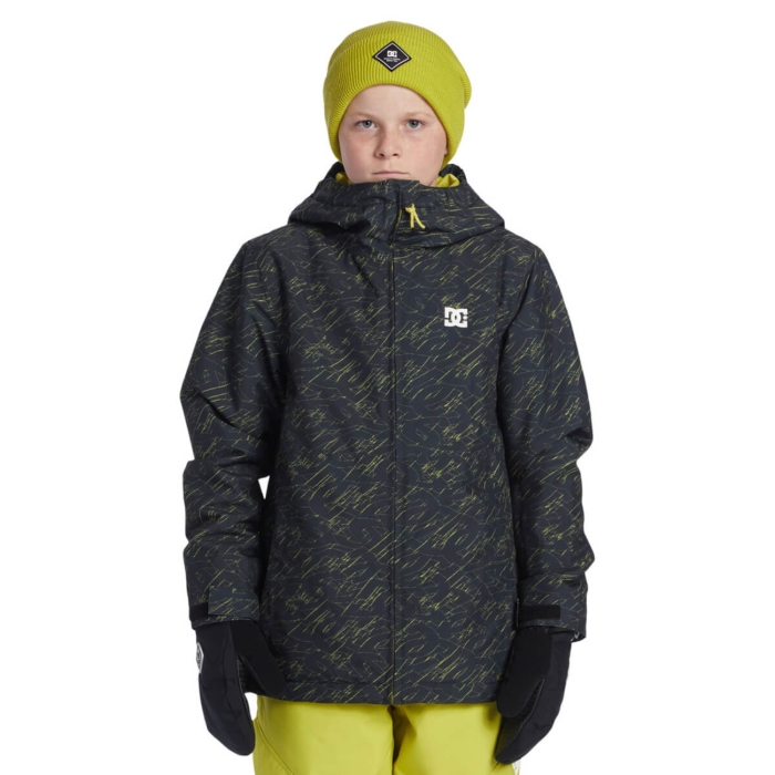 DC BASIS PRINT YOUTH JACKET STACKED BLACK L/14