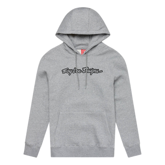 TROY LEE DESIGNS SIGNATURE PULLOVER HOODIE SIGNATURE GRAY HEATHER S