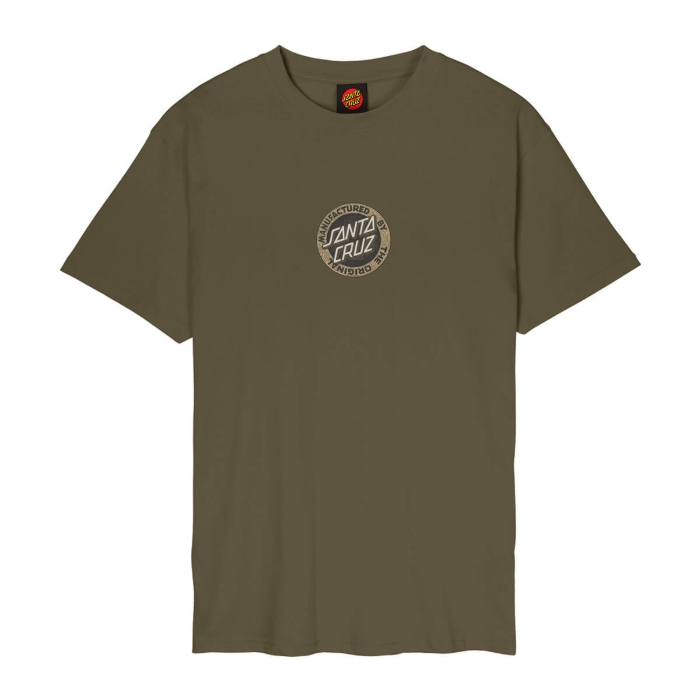 SANTA CRUZ CARVED MFG FRONT T-SHIRT UNIFORM GREEN XL