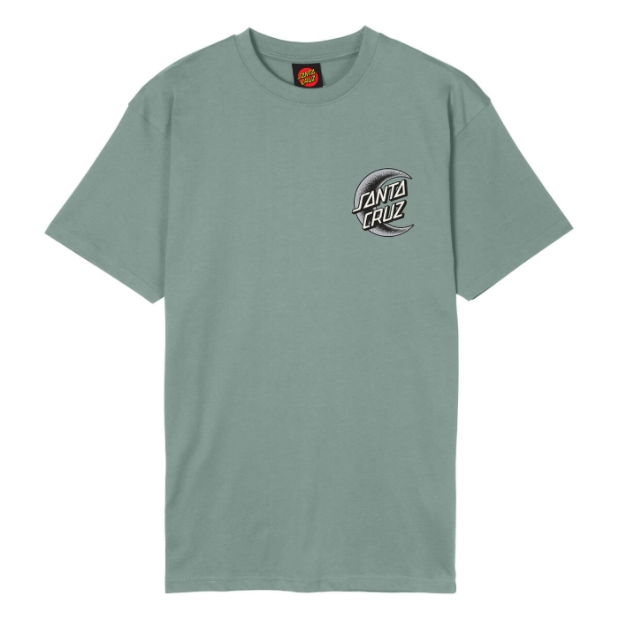SANTA CRUZ CRESCENT MOON CHEST T-SHIRT MOON ROCK S