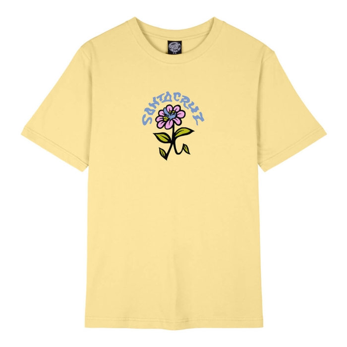 SANTA CRUZ DELFINO FLOWER FRONT T-SHIRT BUTTER 6