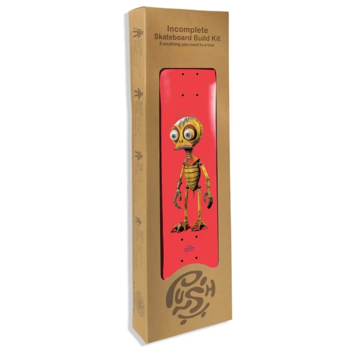 PUSH SKATEBOARDING BEE ZOMBIE FP 7.75" IN-COMPLETE VIVID RED 7.75"