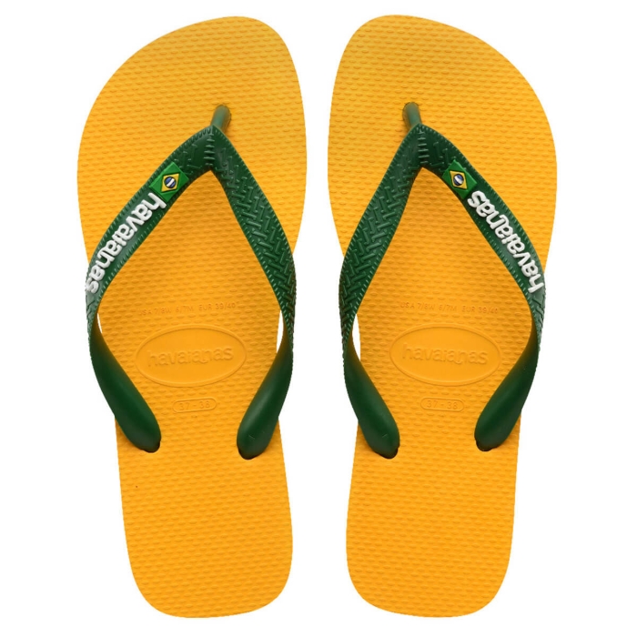 HAVAIANAS BRASIL LOGO POP YELLOW 45/46