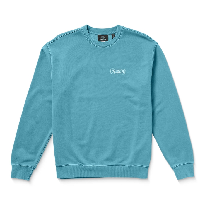 VOLCOM TERRY STONED CREW USED BLUE M