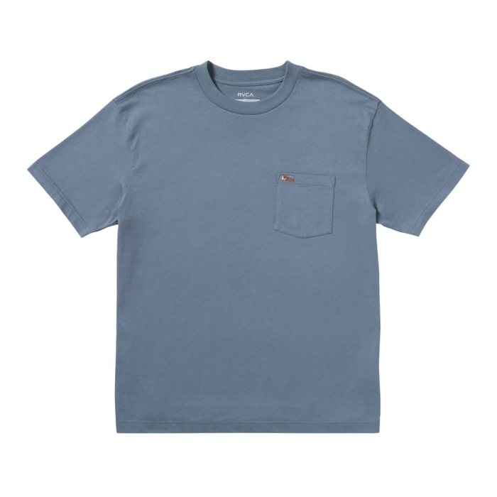 RVCA LA EYE SWIRL POCKET T-SHIRT VINTAGE NAVY S