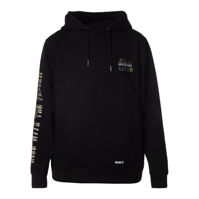 FALLEN GARGOYLE HOODIE PULLOVER BLACK/WHITE L