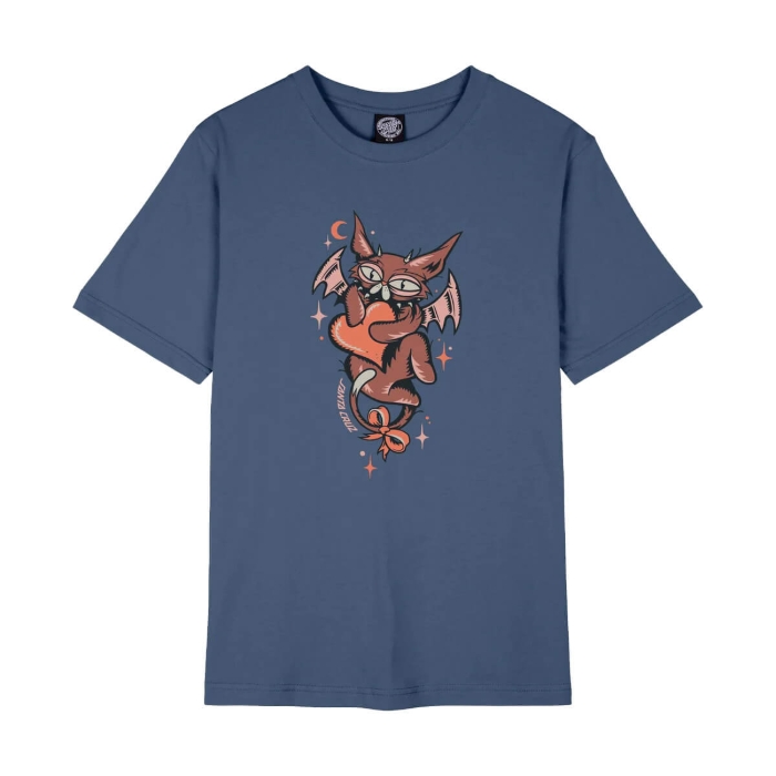 SANTA CRUZ NIGHT CRITTER FRONT T-SHIRT HERITAGE BLUE 6