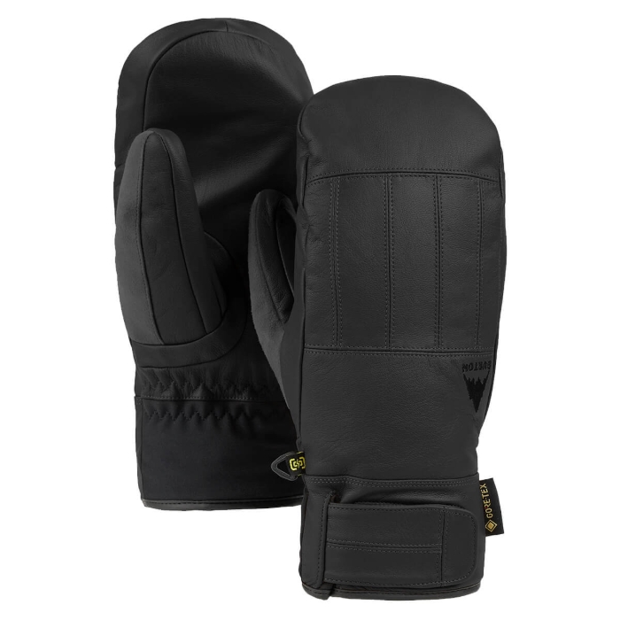BURTON WOMEN'S GORE-TEX GONDY LEATHER MITTENS TRUE BLACK M