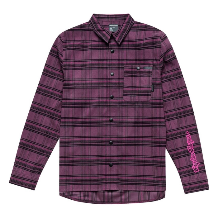 TROY LEE DESIGNS GRIND FLANNEL YD PLAID DEEP PURP S