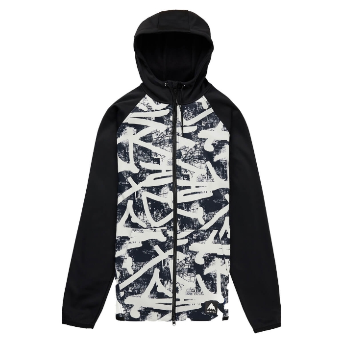 BURTON MEN'S CROWN WEATHERPROOF FULL-ZIP FLEECE CITY STREETS/TRUE BLACK L