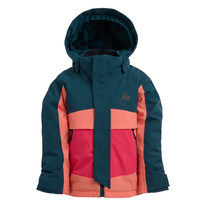 BURTON TODDLERS' ASCUTNEY 2L JACKET DEEP EMERALD/PEACH ECHO/AZALEA PINK 3T