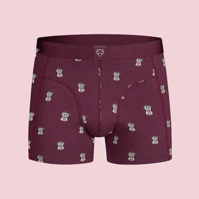ADAM BOXER BRIEF BURGUNDY PERCOLATOR BURGUNDY M