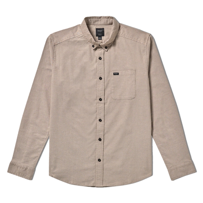 RVCA THATLL DO STRETCH LONG SLEEVE WOVEN MUSHROOM M