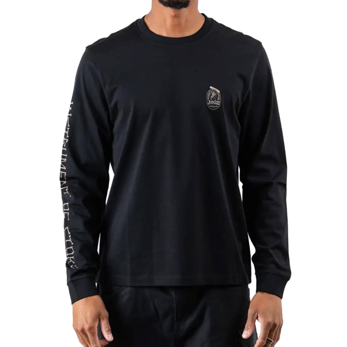 JONES GRAPHIC ORGANIC COTTON LS T-SHIRT STEALTH BLACK XL