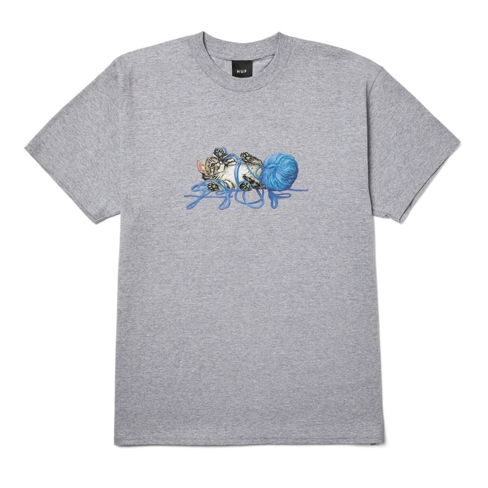 HUF PAWS T-SHIRT HEATHER GREY XL