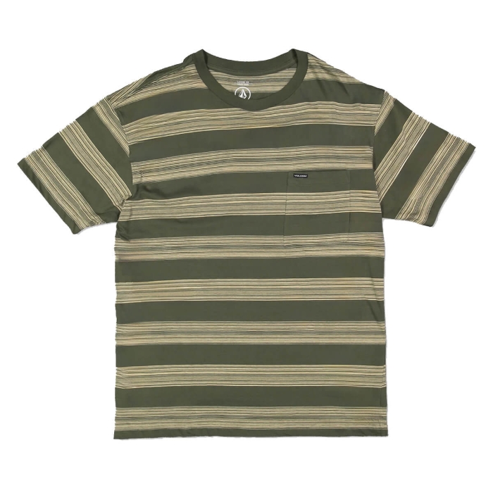 VOLCOM TWILIGHT CREW  T-SHIRT SQUADRON GREEN L