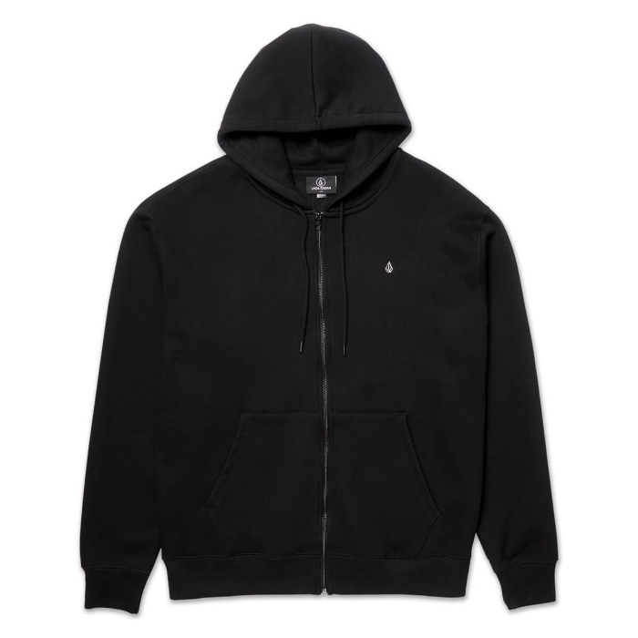 VOLCOM SINGLE STONE ZIP PULLOVER BLACK L