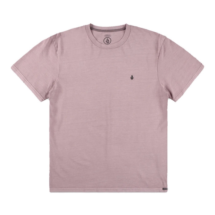 VOLCOM SOLID STONE EMB T-SHIRT BARK BROWN L