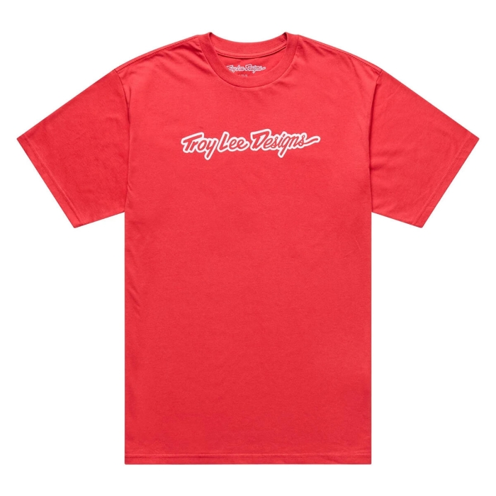 TROY LEE DESIGNS SIGNATURE T-SHIRT SIGNATURE SCARLET GLO S