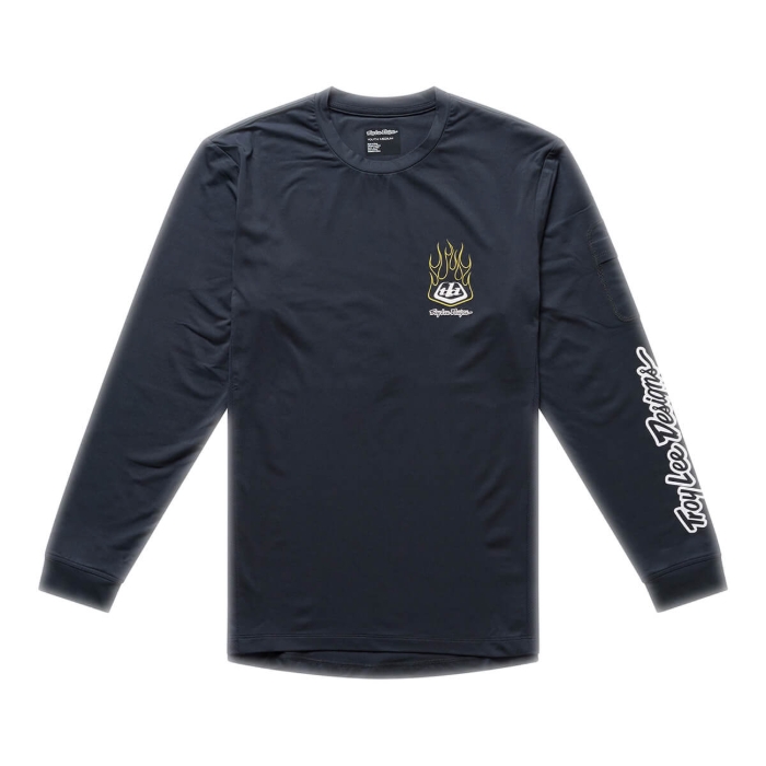 TROY LEE DESIGNS YOUTH RUCKUS RIDE LONG SLEEVE TEE PRESSED CARBON S