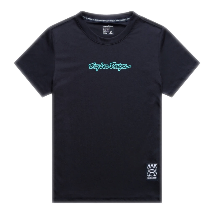 TROY LEE DESIGNS WOMENS LILIUM RIDE SHORT SLEEVE TEE SIGNATURE BLACK XS