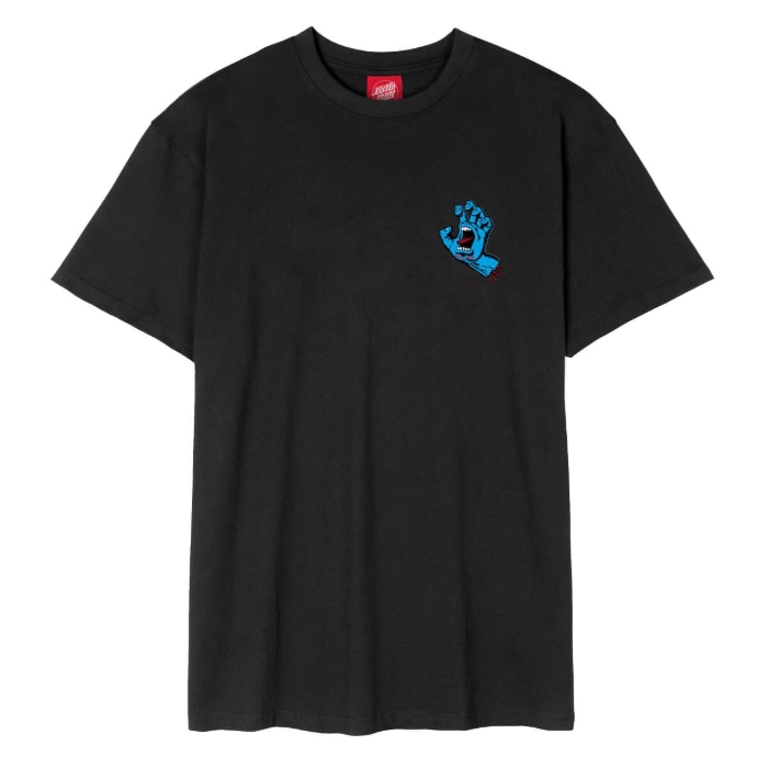 SANTA CRUZ SCREAMING HAND CHEST T-SHIRT BLACK S