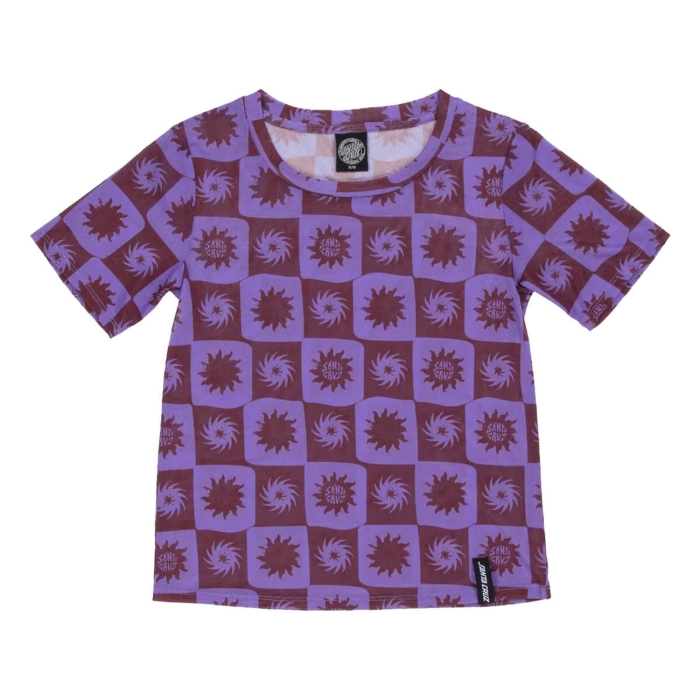 SANTA CRUZ STRIP DIGI MESH TOP PURPLE SUN DAZE 6