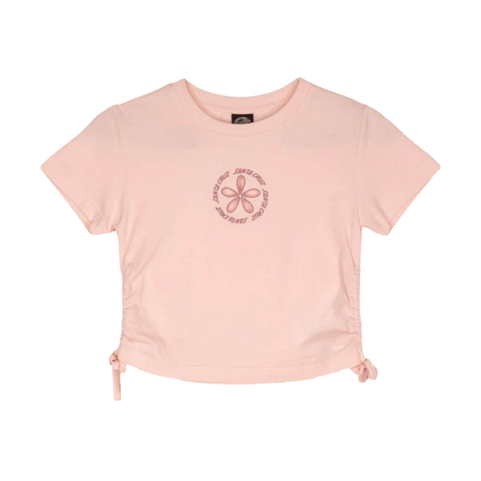 SANTA CRUZ RINGED FLOWER TIE T-SHIRT CANDY FLOSS 6