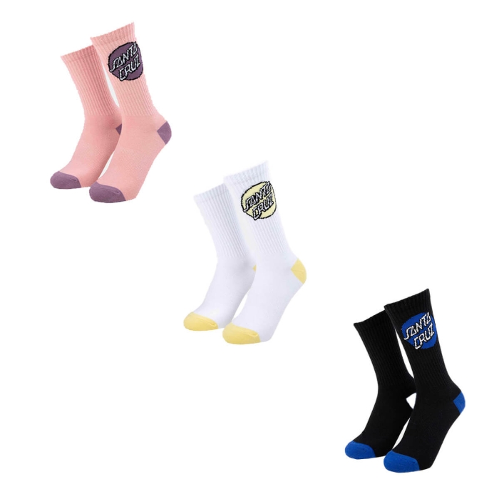 SANTA CRUZ POP DOT SOCKS (3PK) ASSORTED SP26 37-40