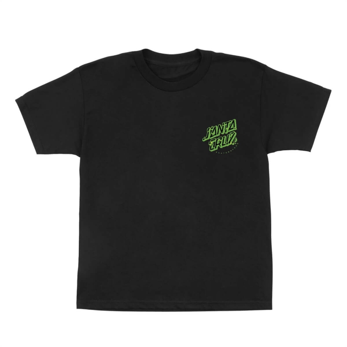 SANTA CRUZ YOUTH ROSKOPP SCREAMING FIVE T-SHIRT BLACK 6-8
