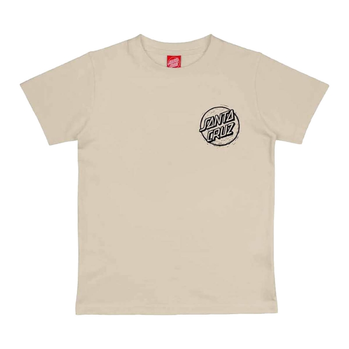 SANTA CRUZ YOUTH STAMPED OPUS CAMO T-SHIRT CHALK 6-8