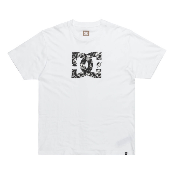 DC DC STAR SKULLY T-SHIRT WHITE L